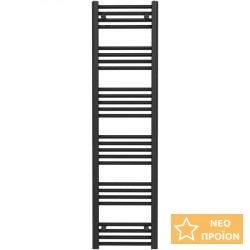 Πετσετοθήκη θερμαινόμενη 40x150 από χάλυβα Black Matt, χρώμα: Μαύρο επιφάνεια: Ματ Πετσετοθήκες θερμαινόμενες
