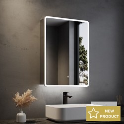 Mirror, shape: Rectangle 50x70 material: Wood composite, color: Chrome