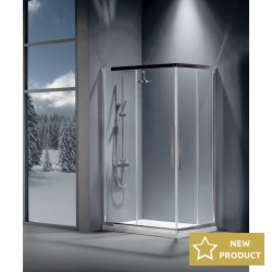 Shower enclosure Rectangle 100x90x200 6mm sliding Clean Glass surface: Glossy, color: Chrome Rectangular