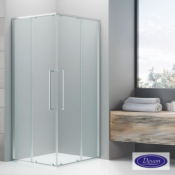 Shower enclosure Square 80x80x20 6mm sliding Clean Glass surface: Glossy, color: Chrome Square Shower enclosure Square 80x80x20 6mm sliding Clean Glass surface: Glossy, color: Chrome Square