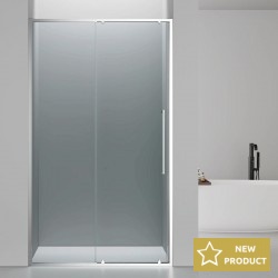 Shower enclosure Linear 130x200 6mm fixed surface: Glossy, color: Chrome Linear