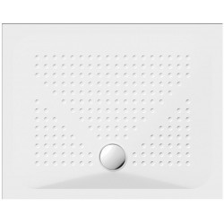 Shower tray Rectangular 100x80x4 material: Porcelain, color: White surface: Glossy Rectangular