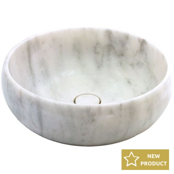 Washbasin Free standing 42x42x14 material: Marble Without hole Without overflow, color: White/Grey surface: Matt Free standing Washbasin Free standing 42x42x14 material: Marble Without hole Without overflow, color: White/Grey surface: Matt Free standing