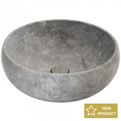 Washbasin Free standing 42x42x14 material: Marble Without hole Without overflow, color: Grey surface: Matt Free standing