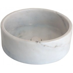 Washbasin Free standing 42x42x14 material: Marble Without hole Without overflow, color: White/Grey surface: Matt