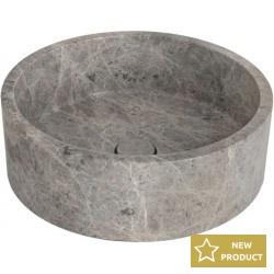 Washbasin Free standing 42x42x14 material: Marble Without hole Without overflow, color: Grey surface: Matt Free standing