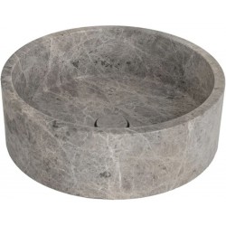 Washbasin Free standing 42x42x14 material: Marble Without hole Without overflow, color: Grey surface: Matt