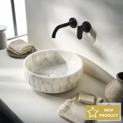 Washbasin Free standing 39x39x14 material: Porcelain Without hole Without overflow, color: White/Grey surface: Glossy Free standing