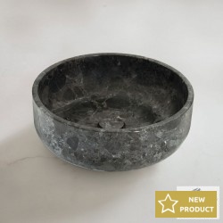 Washbasin Free standing 39x39x14 material: Marble Without hole Without overflow, color: Dark Grey surface: Glossy Free standing