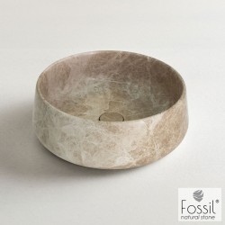 Washbasin Free standing 42x42x14 material: Marble Without hole Without overflow, color: Beige surface: Matt Free standing