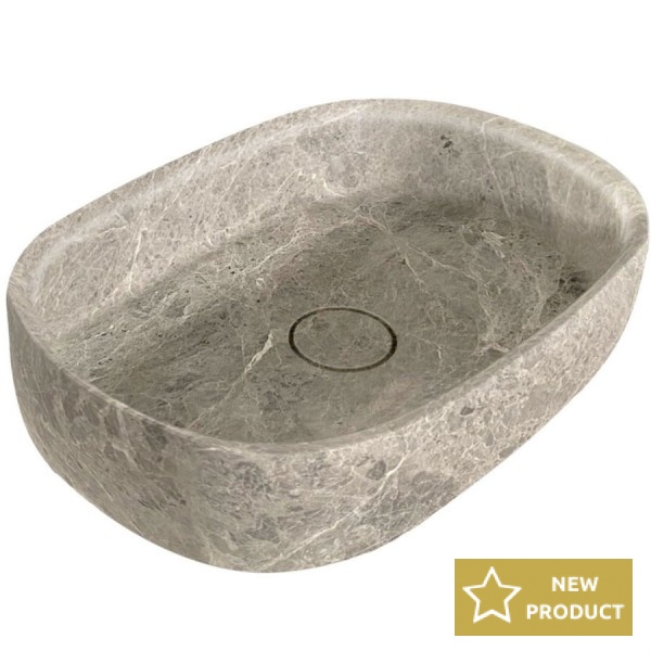 Washbasin Free standing 55x38x14 material: Marble Without hole Without overflow, color: Grey surface: Matt Free standing Washbasin Free standing 55x38x14 material: Marble Without hole Without overflow, color: Grey surface: Matt Free standing