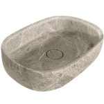 Washbasin Free standing 55x38x14 material: Marble Without hole Without overflow, color: Grey surface: Matt Washbasin Free standing 55x38x14 material: Marble Without hole Without overflow, color: Grey surface: Matt Free standing