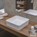 Washbasin Free standing 38,5x38,5x11,5 material: Porcelain Without hole Without overflow, color: White surface: Glossy Free standing