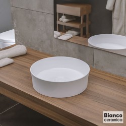 Νιπτήρας ελευθέρας τοποθέτησης 38x38x11,5 από πορσελάνη χωρίς οπή  χωρίς υπερχείλιση, χρώμα: Λευκό επιφάνεια: Γυαλιστερή Ελευθέρας τοποθέτησης