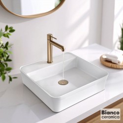 Washbasin Free standing 45x45x11,5 material: Porcelain With one hole Without overflow, color: White surface: Glossy Free standing