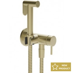 Bidet system external part Mixing material: Brass, color: Gold surface: Brushed Wall-mounted bidet hand shower systems