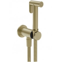 Bidet system external part Mixing material: Brass, color: Gold surface: Brushed Wall-mounted bidet hand shower systems