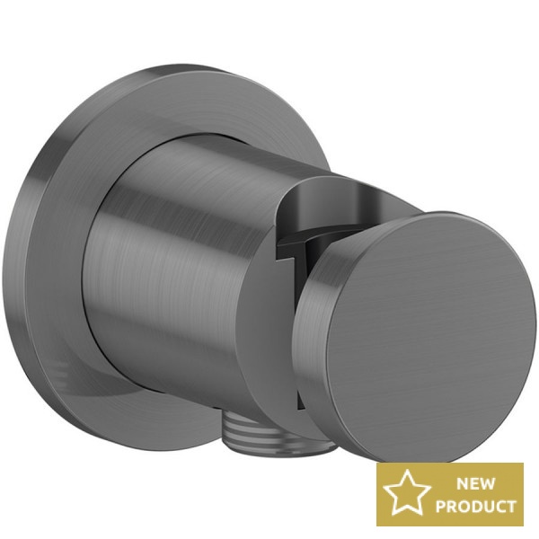 Provision, color: Black surface: Brushed Outlet elbows