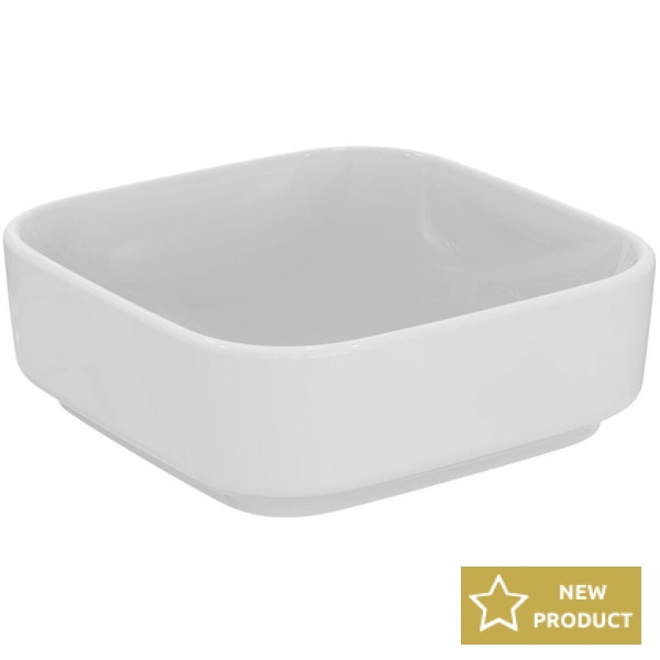 Washbasin Free standing 38x38x13 material: Porcelain Without hole Without overflow, color: White surface: Glossy Free standing