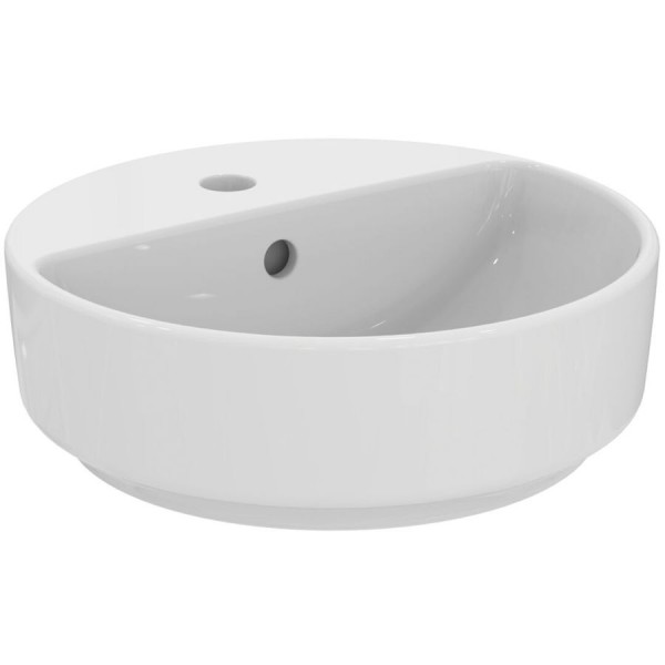 Washbasin Free standing 40x40x13 material: Porcelain With one hole With overflow, color: White surface: Glossy Free standing