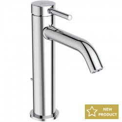 Wash basin tap Deck-mounted material: Brass mixer With pop-up waste set Μ size, color: Chrome surface: Glossy