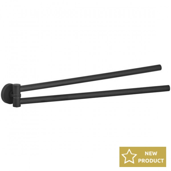 Towel 43cm Folding double material: Brass, color: Black surface: Matt Towel rails Towel 43cm Folding double material: Brass, color: Black surface: Matt Towel rails