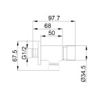 Flush valve for urinal electronic, color: Chrome Flush valve systems