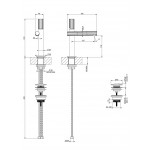 Wash basin tap Deck-mounted material: Brass mixer With non-closing waste set Μ size, color: Chrome surface: Brushed Deck-mounted Wash basin tap Deck-mounted material: Brass mixer With non-closing waste set Μ size, color: Chrome surface: Brushed Deck-mounted