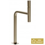 Wash basin tap Deck-mounted for free-standing washbasin material: Brass mixer Without waste, color: Chrome surface: Brushed Deck-mounted