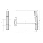 Wash basin tap Wall-mounted - external part 1 hole mixer Without waste, color: Chrome 21cm material: Brass surface: Brushed Wall-mounted - external part