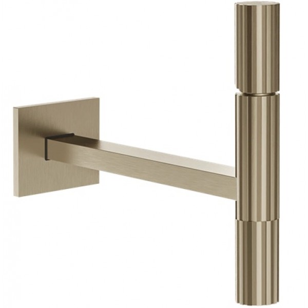Wash basin tap Wall-mounted - external part 1 hole mixer Without waste, color: Chrome 21cm material: Brass surface: Brushed Wall-mounted - external part