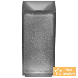 Νιπτήρας επιδαπέδιος 41x41 από inox χωρίς υπερχείλιση, με φωτισμό LED, Ghiaccio, χρώμα: Γκρι επιφάνεια: Σατινέ