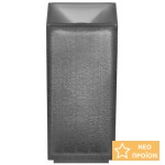 Νιπτήρας επιδαπέδιος 41x41x90 από κρύσταλλο χωρίς οπή, χωρίς υπερχείλιση, Ghiaccio, χρώμα: Γκρι επιφάνεια: Ματ Επιδαπέδιοι