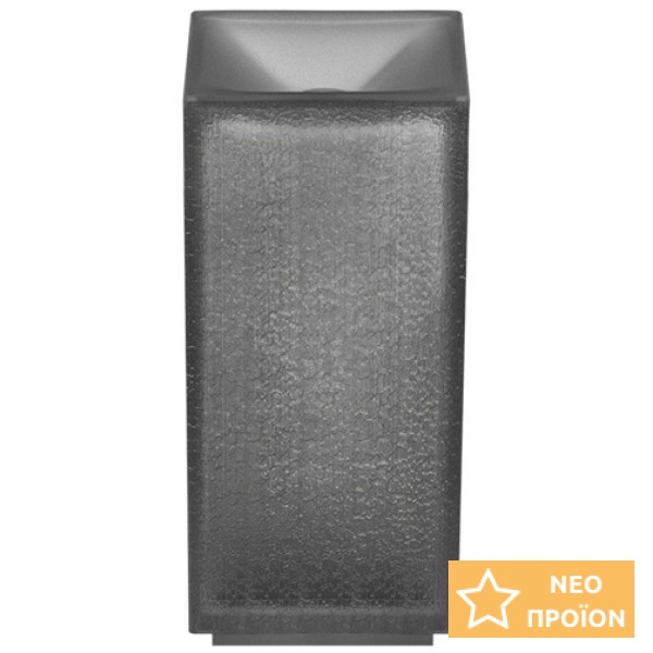 Νιπτήρας επιδαπέδιος 41x41x90 από κρύσταλλο χωρίς οπή, χωρίς υπερχείλιση, Ghiaccio, χρώμα: Γκρι επιφάνεια: Ματ Επιδαπέδιοι