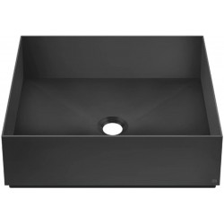 Washbasin Free standing 40x40x12,5 material: Inox Without hole Without overflow Matte Black, color: Black surface: Matt Free standing