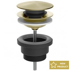 Waste Valve Without overflow material: Brass surface: Brushed, color: Gold Waste overflows