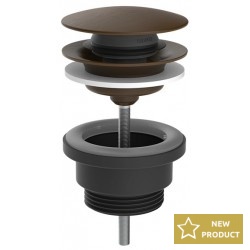 Waste Valve Without overflow material: Brass surface: Brushed, color: Bronze Waste overflows