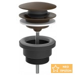 Βαλβίδα Stop & Go, συνεχούς ροής, 10-65mm Dark Bronze χωρίς υπερχείλιση από ορείχαλκο επιφάνεια: Βουρτσισμένη, χρώμα: Μπρονζέ Βαλβίδες