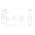 Sink siphon Matte Black material: Brass surface: Matt, color: Black Siphons