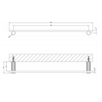 Πετσετοθήκη 45cm Finox Brushed Nickel σταθερή από ορείχαλκο μονή, χρώμα: Χρωμέ επιφάνεια: Βουρτσισμένη Πετσετοθήκη 45cm Finox Brushed Nickel σταθερή από ορείχαλκο μονή, χρώμα: Χρωμέ επιφάνεια: Βουρτσισμένη