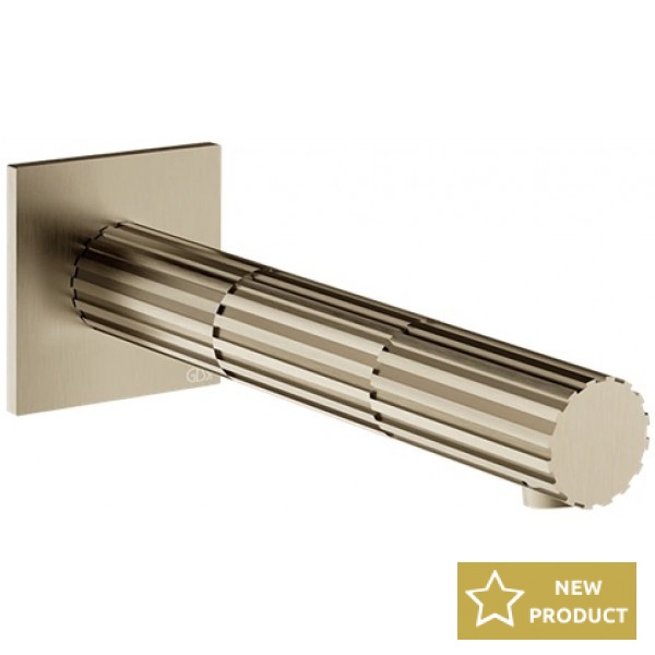 Spout (Nozzle) 18cm Wall-mounted material: Brass, color: Chrome surface: Brushed Bath spouts