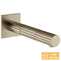 Εκροή (στόμιο) 18cm επίτοιχος τύπος από ορείχαλκο μπανιέρας, Finox Brushed Nickel, χρώμα: Χρωμέ επιφάνεια: Βουρτσισμένη Στόμια (ρουξούνια)