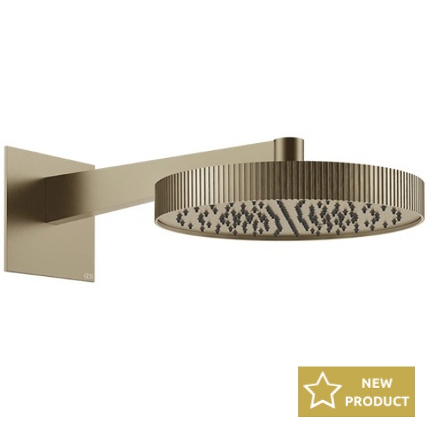 Shower head Wall-mounted 30x30 material: Brass, style: 1 spray, color: Chrome surface: Brushed