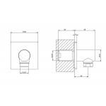 Παροχή Finox Brushed Nickel, χρώμα: Χρωμέ επιφάνεια: Βουρτσισμένη Παροχές ντους Παροχή Finox Brushed Nickel, χρώμα: Χρωμέ επιφάνεια: Βουρτσισμένη Παροχές ντους