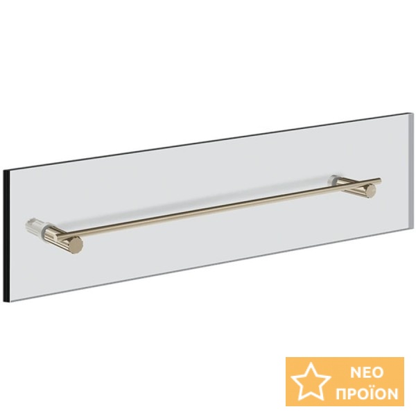 Πετσετοθήκη 60cm & άγκιστρο Finox Brushed Nickel καμπίνας από ορείχαλκο μονή, χρώμα: Χρωμέ επιφάνεια: Βουρτσισμένη Πετσετοθήκες