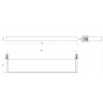 Ράφι μπάνιου 61x11 από ορείχαλκο Finox Brushed Nickel, χρώμα: Χρωμέ επιφάνεια: Βουρτσισμένη Ράφια μπάνιου Ράφι μπάνιου 61x11 από ορείχαλκο Finox Brushed Nickel, χρώμα: Χρωμέ επιφάνεια: Βουρτσισμένη