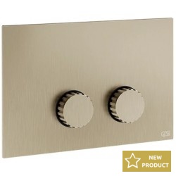 Flush wall plates for concealed cistern Actuation dual flush valve material: Brass, color: Chrome surface: Brushed Flush plates