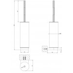 Brush (broom) material: Brass Wall-mounted Finox Brushed Nickel, color: Chrome surface: Brushed Toilet brush holders