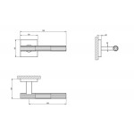 Πόμολο πόρτας με τετράγωνη ροζέτα Finox Brushed Nickel, χρώμα: Χρωμέ Πόμολα πόρτας Πόμολο πόρτας με τετράγωνη ροζέτα Finox Brushed Nickel, χρώμα: Χρωμέ Πόμολα πόρτας