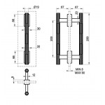 Shower grab-bars, color: Chrome Shower grab-bars